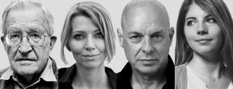 Noam Chomsky, Elif Shafak, Brian Eno and Zoe Gardner