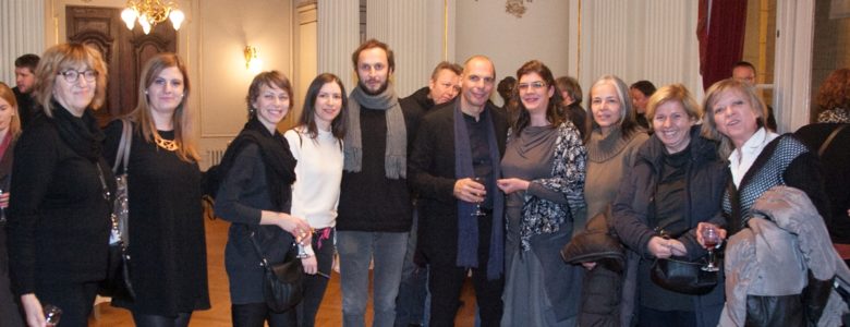 Croatian National Theatre, Philosophical theatre, Dec 4th 2016, Yanis Varoufakis and Srećko Horvat with Belgrade and Zagreb DiEM25 members