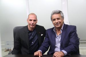 Mr. Varoufakis was received by the President-elect of the Republic, Mr. Lenin Moreno