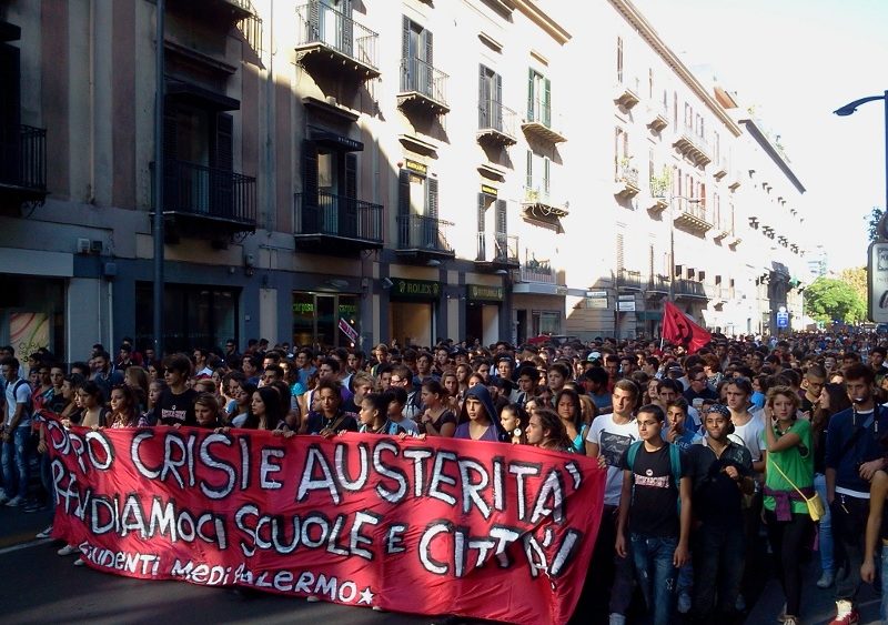 Student Protest in Palermo